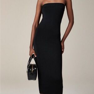 Jcrew Cyan strapless sweater-dress sz L new black